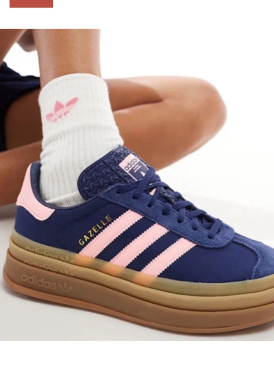 adidas Shoes - Adidas Gazelle Bold in Dark Blue and Pink Spark Platform Size 6.5